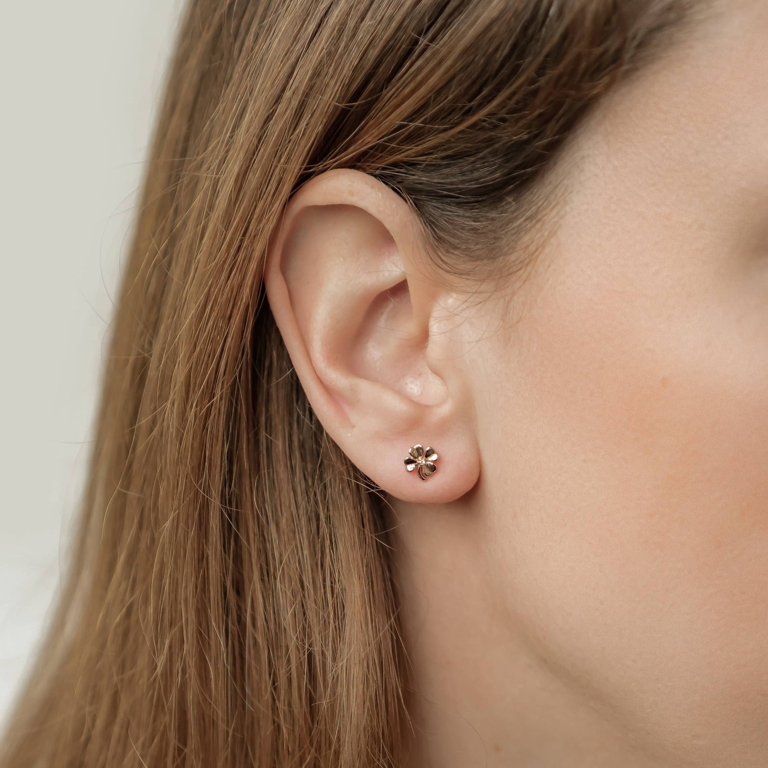 Clous d’oreilles Trèfle à Quatre Feuilles Sterling Argent